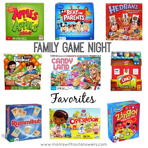 Favorite Family Board Games - Moms Without Answers | Family board games night, Family game night ...