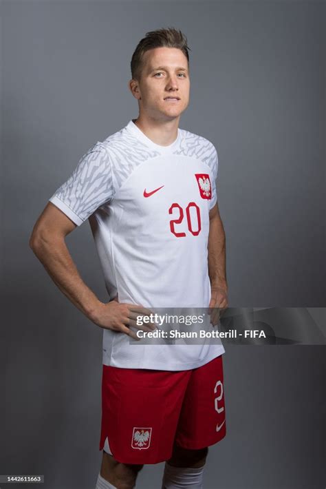 Piotr Zielinski of Poland poses during the official FIFA World Cup ...