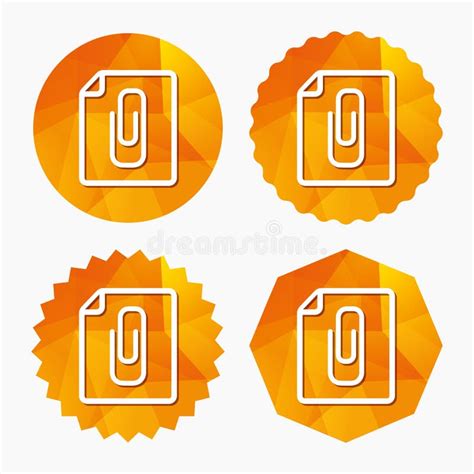 File Annex Icon. Paper Clip Symbol Stock Vector - Illustration of icon ...