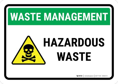 Waste Management: Hazardous waste Landscape - Wall Sign