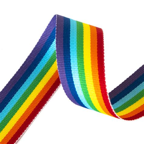 Pride Ribbon LGBTQ Rainbow coloured ribbon from stock