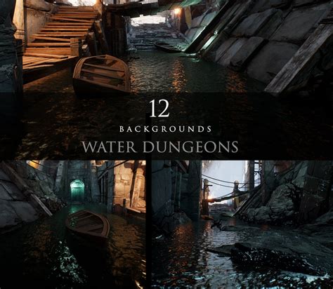 Water Dungeons/fantasy Background/castle/dark/fantasy/cinematic Scene ...