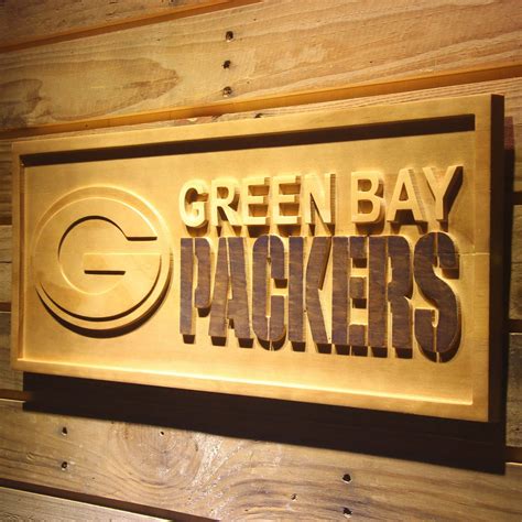 Green Bay Packers Wood Sign - neon sign - LED sign - shop - What's your ...