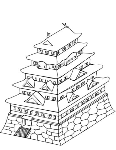 Japanese Castle coloring page | Free Printable Coloring Pages