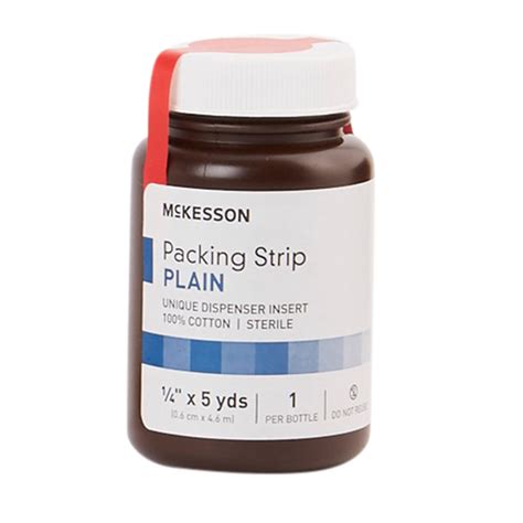 Buy McKesson Small Sterile Cotton Plain Wound Packing Strips - Single ...