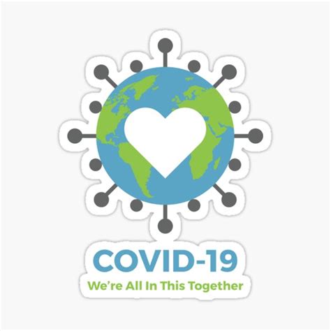 ""We're All In This Together" - COVID-19 CORONAVIRUS SUPPORT" Sticker for Sale by crossmark ...