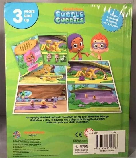 Nickelodeon Bubble Guppies My Busy Book Storybook Figures Playmat 2014 ...