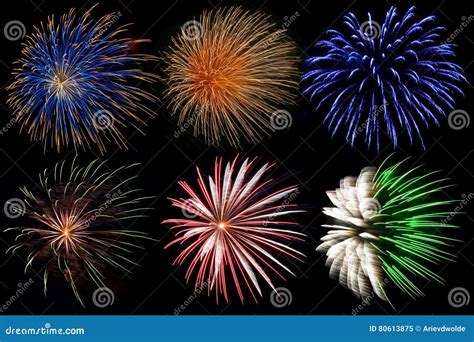 Colorful Firework Explosions Stock Image - Image of fourth, celebration ...