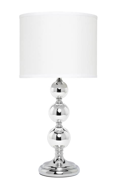 Boca Table Lamp in Chrome with Silk-like White Shade in 2023 | Chic lamp, Lamp, Lamps bedroom
