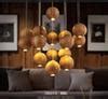 Wood Ball Pendant Light: Modern G4 LED Chandelier Dining Room, Living Room, Restaurant From ...