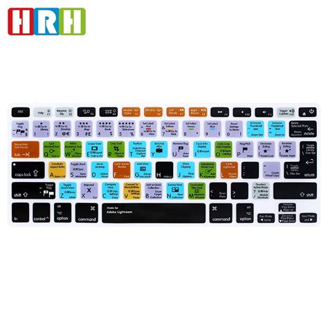 HRH Adobe Lightroom Hotkey Shortcuts Function Silicone Keyboard Cover Protector Keypad Skin For ...