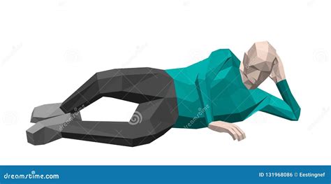 Low Poly Man Laying on the Ground. 3d Vector Illustration Stock Vector ...