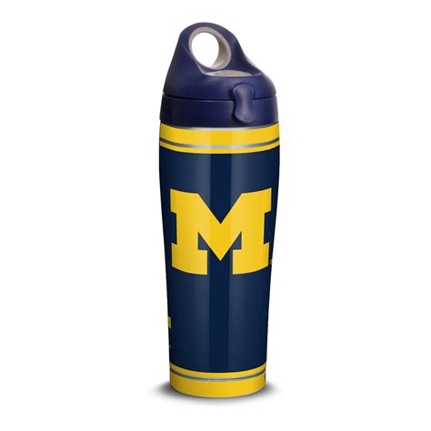 NCAA Michigan Wolverines Campus 24 oz Stainless Steel Water Bottle with lid - Walmart.com ...