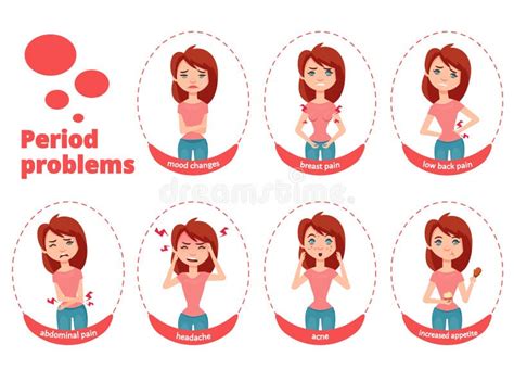 Female Period Problems Illustration Stock Vector - Illustration of fertility, cycle: 82623178