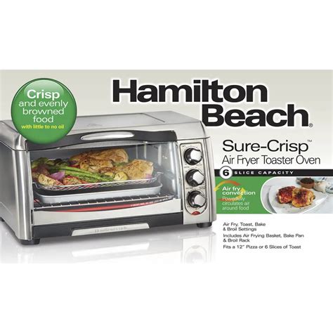 Hamilton Beach 4-slice Sure-Crisp Air Fryer Toaster Oven User Manual