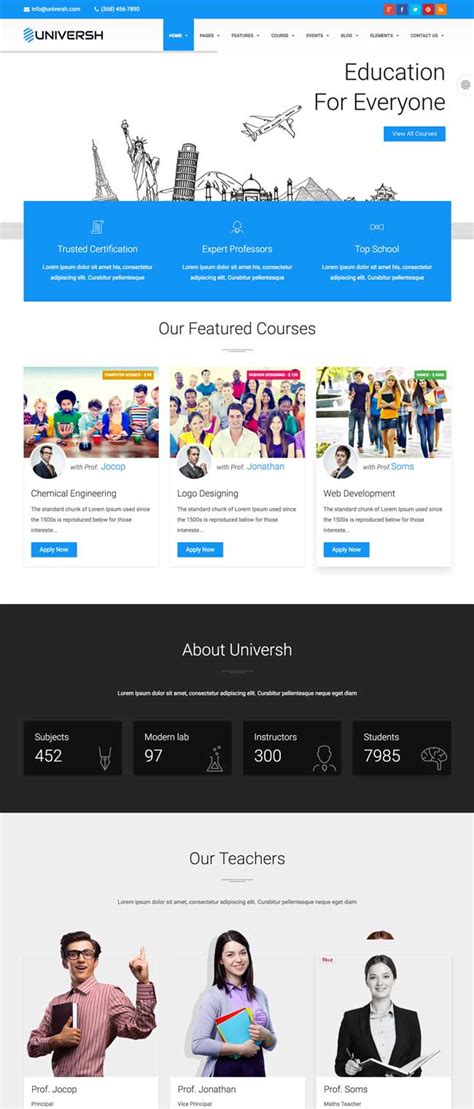 35+ Best Education Responsive HTML Templates for Universities, Schools ...