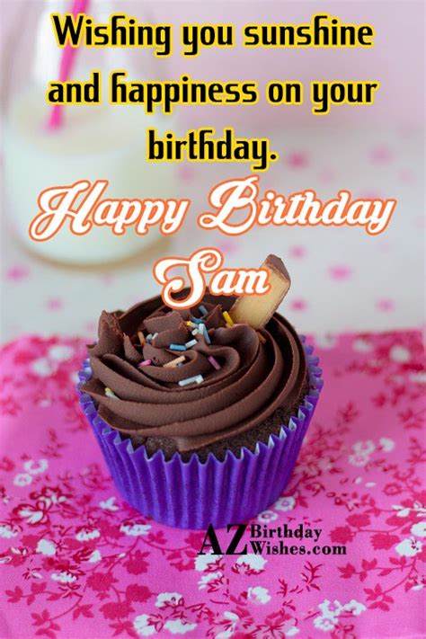 Happy Birthday Sam - AZBirthdayWishes.com