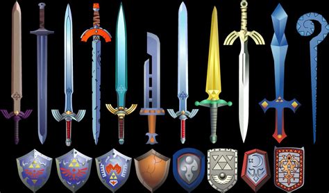 Zelda Swords and Shields by Doctor-G on DeviantArt