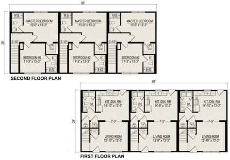 One Level Townhome Floor Plans - floorplans.click