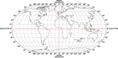 Latitude-Longitude Outline Map - Worldatlas.com