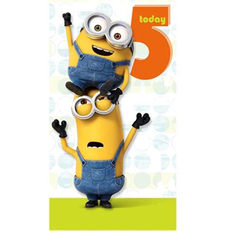 5 Today Minions Birthday Card (MM015) - Character Brands