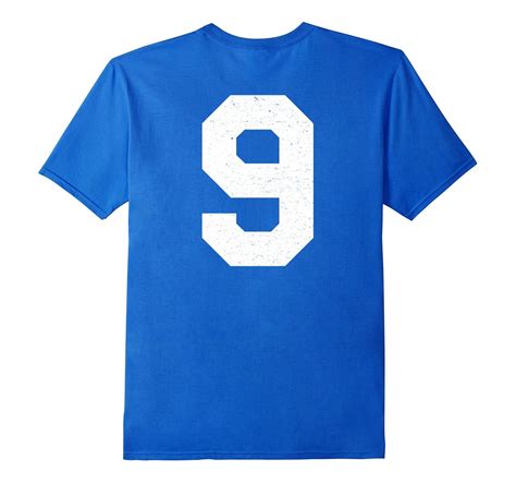 Jersey Number #9 Athletic Style Sports T-Shirt (BACK)-Art – Artvinatee