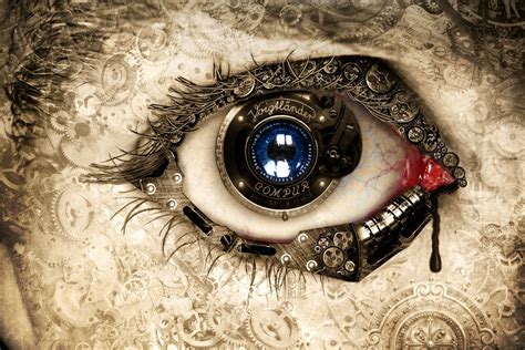 Cyberpunk art Cyber eye eye Киберпанк арт глаз | Steampunk eye, Eye art, Photoshop tutorial