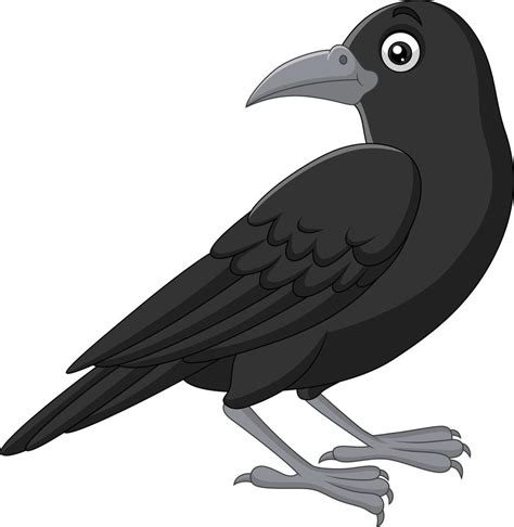 Cartoon crow isolated on white background 8387799 Vector Art at Vecteezy