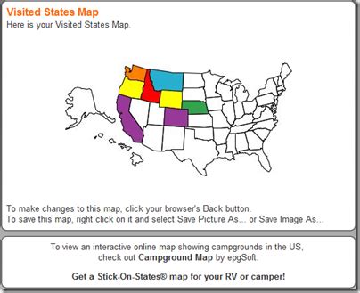 A Map of Visited States - GeeksOnTour.COM