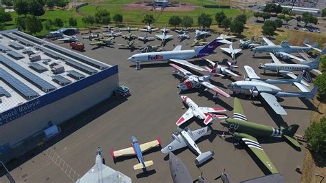 Pilot's eye view of the Aerospace Museum of California - YouTube