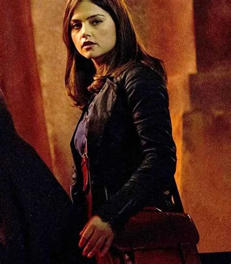 Get Jenna Coleman Leather Jacket | Clara Leather Jacket