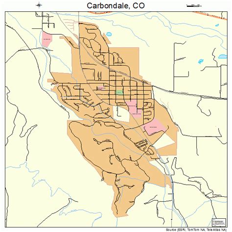 Carbondale Colorado Street Map 0812045