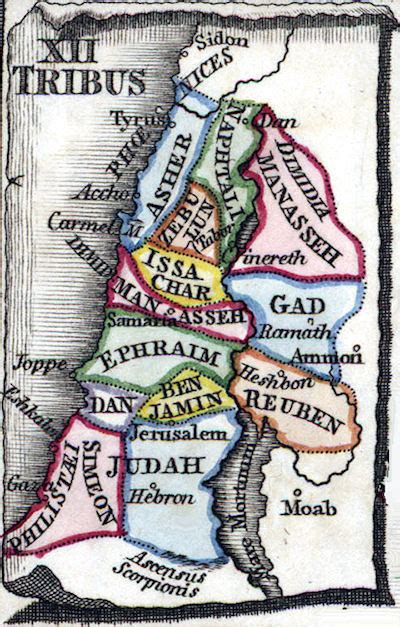 Maps - 12 Tribes of Israel