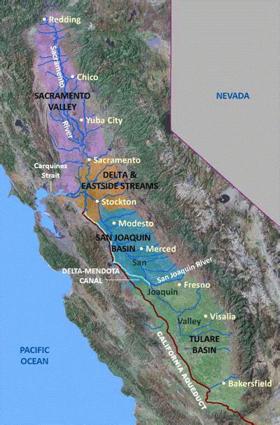 Map of the four Central Valley Subregions California History, California Travel, Nevada, Central ...