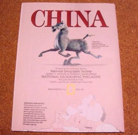 NATIONAL GEOGRAPHIC JULY 1991 Map Poster China History Population ...