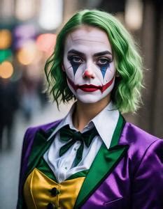 Female Joker Costume Fancy Dress. Face Swap. Insert Your Face ID:863742