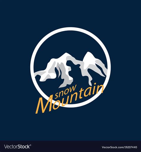 Snow mountain logo Royalty Free Vector Image - VectorStock