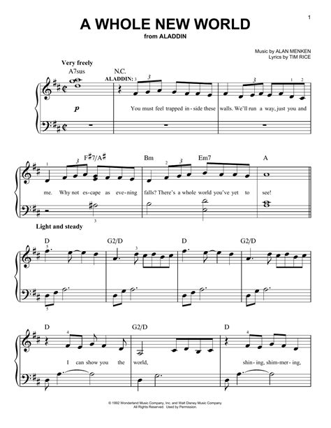 A Whole New World | Sheet Music Direct