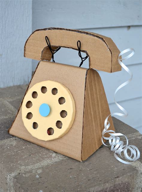 Cardboard Telephone | Fun Family Crafts