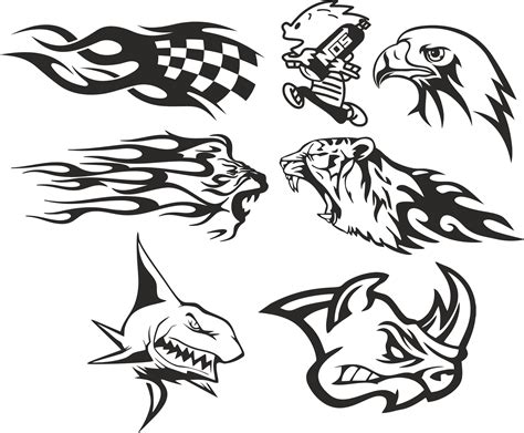 Car Decals Set Free Vector cdr Download - 3axis.co