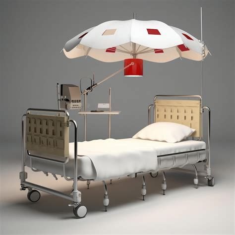 Premium AI Image | hospital recovery room with beds 3d