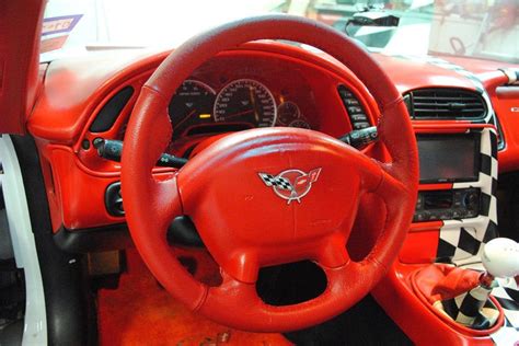 Too much red? Maybe. But red steering wheel cover with optional ...