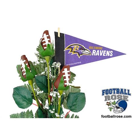 How to Create a Baltimore Ravens Themed Flower Arrangement with Football Roses | Ravens football ...