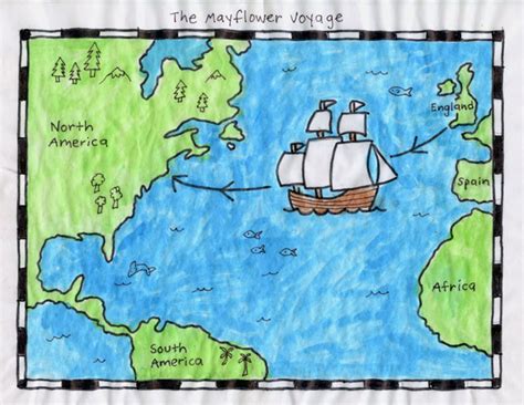 Mayflower Map - Art Projects for Kids