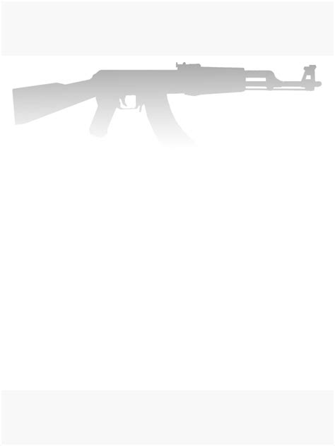 "AK-47 WHITE LOGO" Poster by hurricanshelter | Redbubble