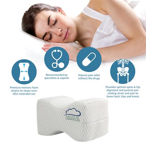 Modvel Orthopedic Knee Pillow – Memory Foam Knee, Hip, Sciatica Lower ...