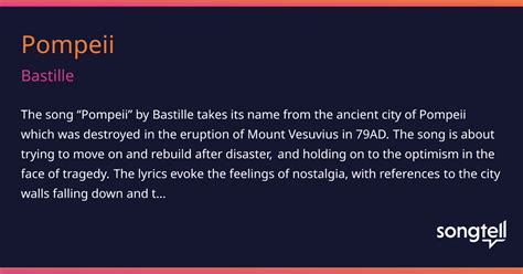 Meaning of Pompeii by Bastille