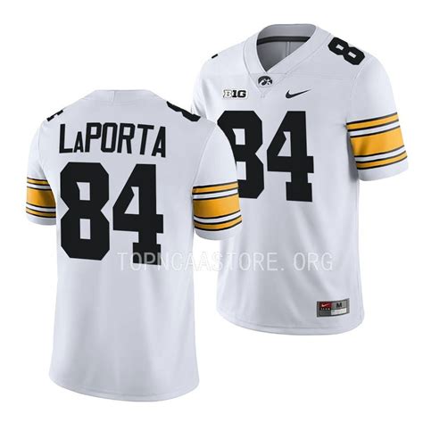 Sam LaPorta Iowa Hawkeyes #84 White Jersey 2022 College Football Men's ...