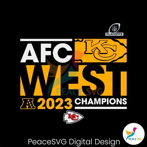 AFC West 2023 Champions Chiefs SVG Instant Download » PeaceSVG