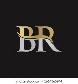 Letter Br Logo Design Gold Silver Stock Vector (Royalty Free) 1614365944 | Shutterstock